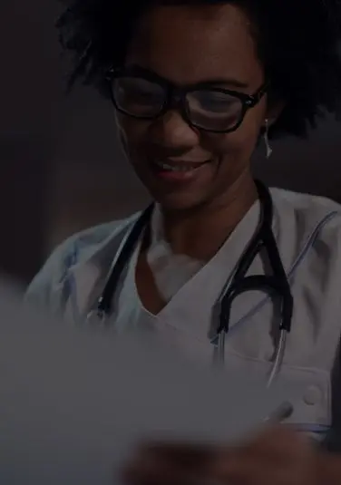 nurse smiling